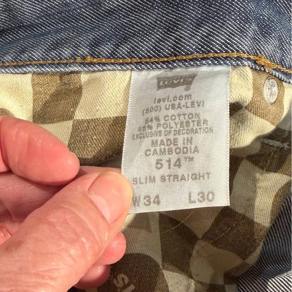 Levi's Men's 514 Slim Straight Jeans 34x29